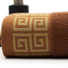 Luxury Premium Bath Towel Golden Thread Embroidery Cloud Pattern