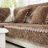 Thicken Plush Fabric Sofa Cover Lace Slip Resistant