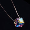 Rubik'S Cube Necklace Crystal Short Necklace