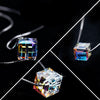 Rubik'S Cube Necklace Crystal Short Necklace