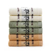 Bamboo Fiber Bath Beauty Face Hand Hotel Print Bamboo Leaf Cotton Towel