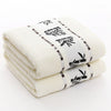 Bamboo Fiber Bath Beauty Face Hand Hotel Print Bamboo Leaf Cotton Towel