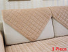 1PC Plaid Plush Fabric Sofa Cover European Style Soft