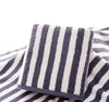 Men 100% Cotton Blue Brown Striped Bath Towel